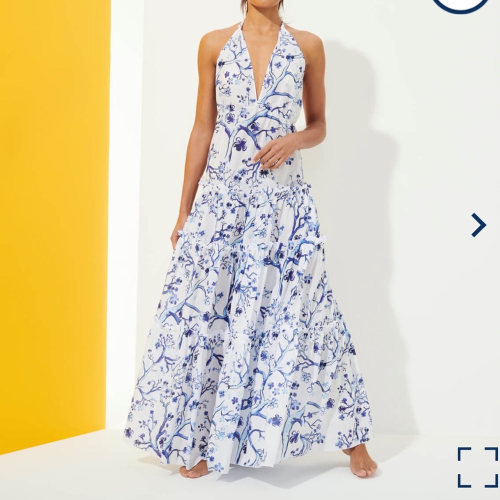 Vilebrequin women cotton dress cherry blossom - sea blue